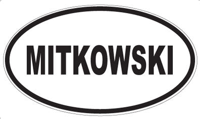 MITKOWSKI - Oval Sticker