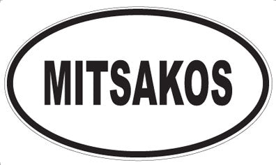 MITSAKOS - Oval Sticker