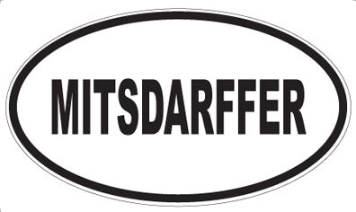 MITSDARFFER - Oval Sticker