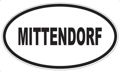 MITTENDORF - Oval Sticker