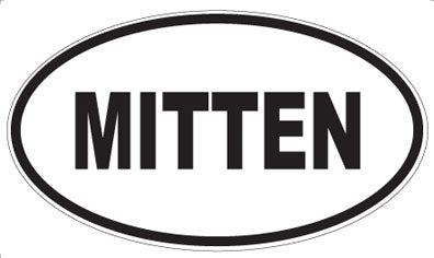 MITTEN - Oval Magnet