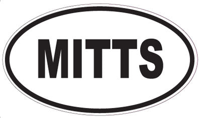 MITTS - Oval Sticker