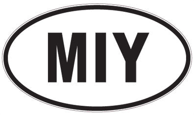MIY - 3 Letter Initials Oval Sticker