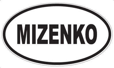 MIZENKO - Oval Sticker