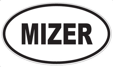 MIZER - Oval Sticker