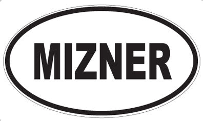 MIZNER - Oval Sticker