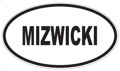 MIZWICKI - Oval Sticker
