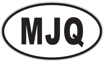 MJQ - 3 Letter Initials Oval Sticker
