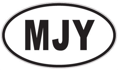 MJY - 3 Letter Initials Oval Sticker