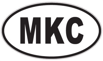 MKC - 3 Letter Initials Oval Sticker