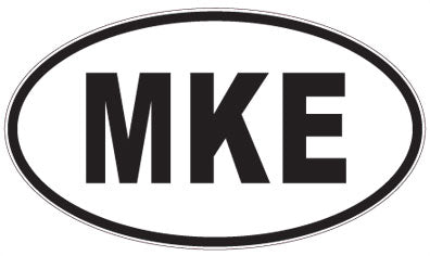MKE - 3 Letter Initials Oval Sticker