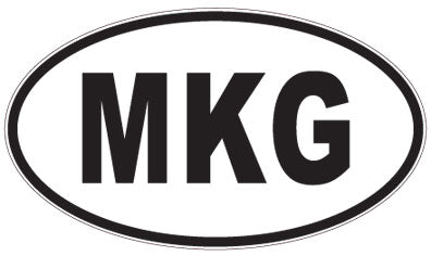 MKG - 3 Letter Initials Oval Sticker