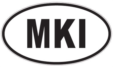 MKI - 3 Letter Initials Oval Sticker
