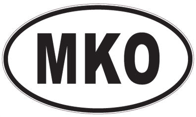 MKO - 3 Letter Initials Oval Sticker