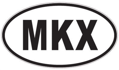 MKX - 3 Letter Initials Oval Sticker