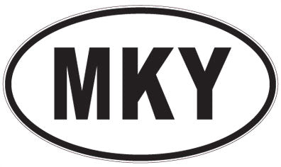 MKY - 3 Letter Initials Oval Sticker