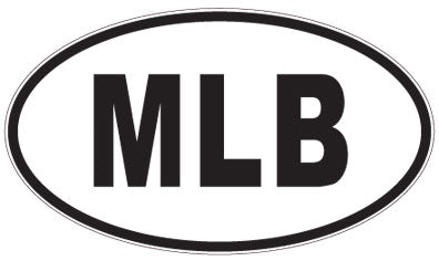 MLB - 3 Letter Initials Oval Sticker
