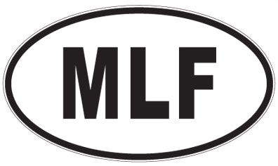 MLF - 3 Letter Initials Oval Sticker