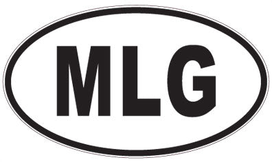MLG - 3 Letter Initials Oval Sticker