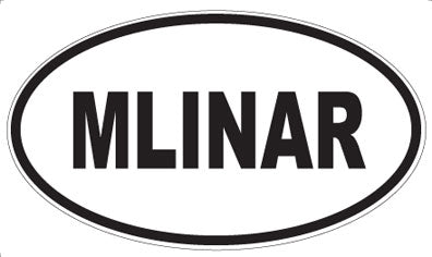 MLINAR - Oval Sticker