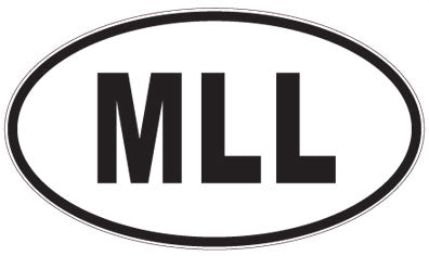 MLL - 3 Letter Initials Oval Sticker