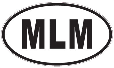 MLM - 3 Letter Initials Oval Sticker
