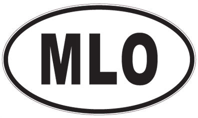 MLO - 3 Letter Initials Oval Sticker