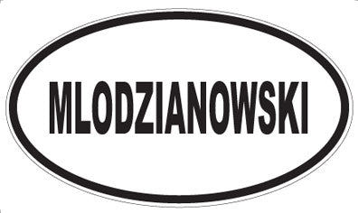 MLODZIANOWSKI - Oval Sticker