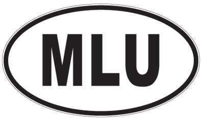 MLU - 3 Letter Initials Oval Sticker