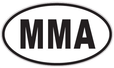 MMA - 3 Letter Initials Oval Sticker