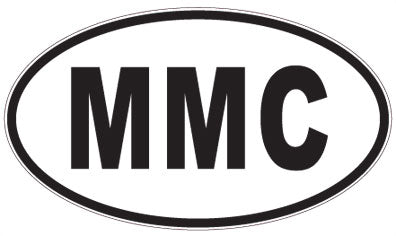 MMC - 3 Letter Initials Oval Sticker