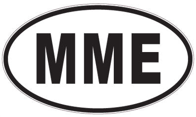 MME - 3 Letter Initials Oval Sticker