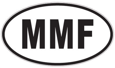 MMF - 3 Letter Initials Oval Sticker