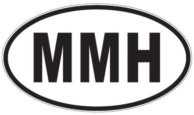 MMH - 3 Letter Initials Oval Sticker