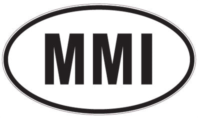 MMI - 3 Letter Initials Oval Sticker