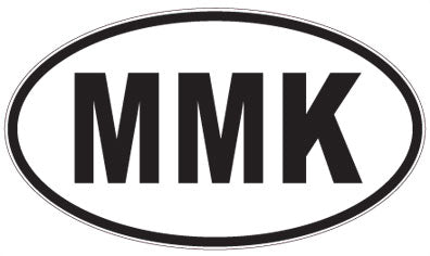 MMK - 3 Letter Initials Oval Sticker