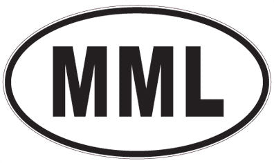 MML - 3 Letter Initials Oval Sticker