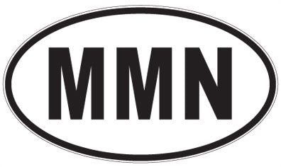 MMN - 3 Letter Initials Oval Sticker