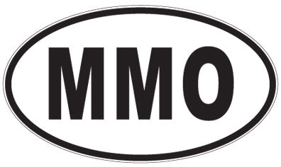 MMO - 3 Letter Initials Oval Sticker
