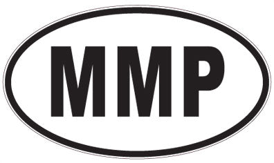 MMP - 3 Letter Initials Oval Sticker