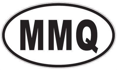 MMQ - 3 Letter Initials Oval Sticker