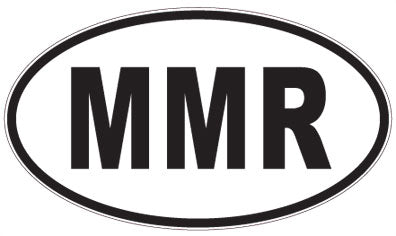 MMR - 3 Letter Initials Oval Sticker