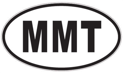 MMT - 3 Letter Initials Oval Sticker