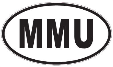 MMU - 3 Letter Initials Oval Sticker