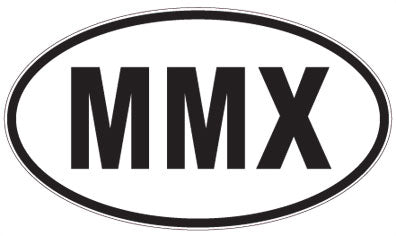 MMX - 3 Letter Initials Oval Sticker
