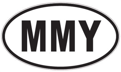 MMY - 3 Letter Initials Oval Sticker