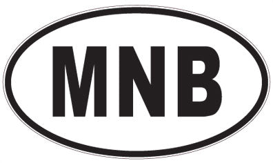 MNB - 3 Letter Initials Oval Sticker