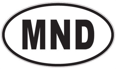 MND - 3 Letter Initials Oval Sticker