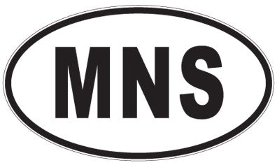 MNS - 3 Letter Initials Oval Sticker