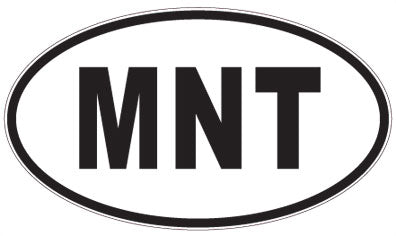 MNT - 3 Letter Initials Oval Sticker